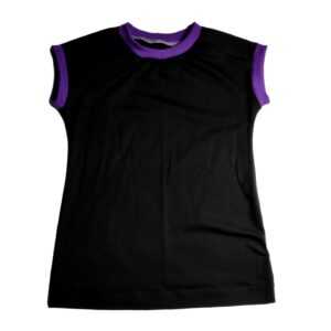 T-Shirt, Jersey, Schwarz Versch Bündchenfarben 74-158 Nicki, Shirt Sommer Einfarbiges Sommershirt