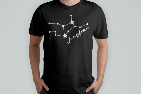 T-Shirt - Jungfrau, Sternzeichen Shirt, Analytisch Und Unabhängig, Geburtsdatum 24.8. 23.9., Geschenk Zum Geburtstag