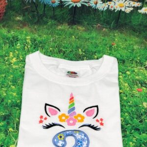 T-Shirt Kinder, Baby Geburtstag , Applikation Party Stickerei