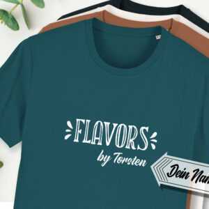 T-Shirt Mit Wunschnamen, Flavors, Aroma, Personalisiert, Bedruckt, Name, Wunschtext, Herren, Geschenk