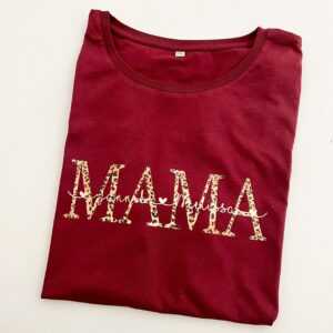 T-Shirt Mom Mit Kindernamen - Damen | Shirt Biobaumwolle Personalisiert Name Muttertagsgeschenk Kreativlädchen Jani