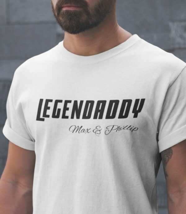 T Shirt Papa Legendaddy | T-Shirt Papashirt Geburtstag Geschenk |Daddy Cool Personalisiertes Dad