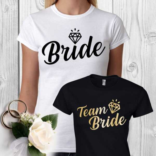 Team Bride Junggesellinnenabschied Junggesellenabschied Jga Braut Hochzeit Wedding Mädels Brautjungfer Party Feier Girlie Damen Lady T-Shirt