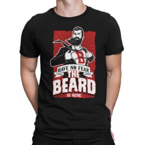 The Beard Is Here - Herren Fun T-Shirt Bedruckt Small Bis 4xl Papayana