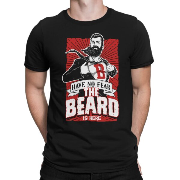 The Beard Is Here - Herren Fun T-Shirt Bedruckt Small Bis 4xl Papayana