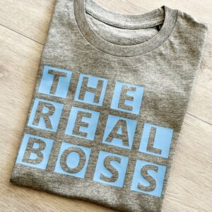 The Real Boss - T-Shirt | Partnerlook Familie Vater Sohn Tochter Geschenk Vatertag Geburtstag Papa Kreativlädchen Jani