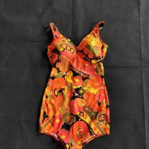 Toller Badeanzug Vintage 50Er 60Er Schwimmanzug Prilblume Orange Zours 38/40