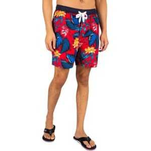 Tommy Jeans Shorts Strand-Badeshorts mit tropischem Print