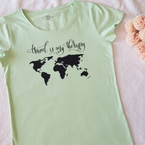 Travel T-Shirt/Travel Is My Therapy/Reisen/World/Welt/Weltkarte