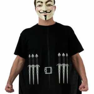 V wie Vendetta T-Shirt mit Cape & Maske XL bestellen