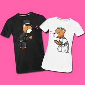Valentinstag Geschenk Personalisiert Pärchen Paar Geschenkidee T-Shirt Hochzeit Motiv Ehe