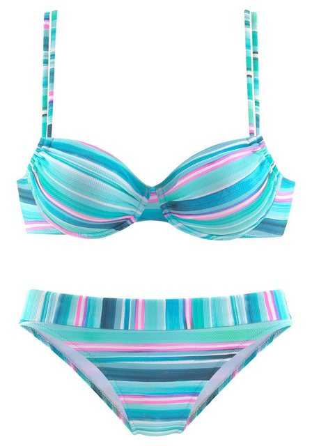 Venice Beach Bügel-Bikini in gestreifter Piqué-Qualität