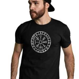 Viking Kompass T-Shirt Herren Odin Motiv Walhalla Grafik Alternativ Shirt Mann