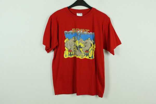 Vintage Ägypten 90S Souvenir T-Shirt Mit Print, Größe S, Illustration, Rot | Kk/21/06/649