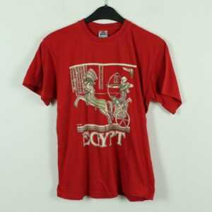 Vintage Ägypten 90S Souvenir T-Shirt Mit Print, Größe S/M, Illustration, Rot | Kk/21/06/653