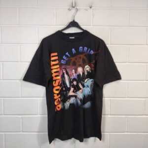 Vintage Aerosmith Get A Grip World Tour 1994 T-Shirt, Size L, Band Print, Merchandise, Clothing