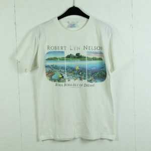 Vintage Bora 90S T-Shirt Mit Print, Größe S, 90Er, Robert Lyn Nelson, Illustration | Kk/21/04/194