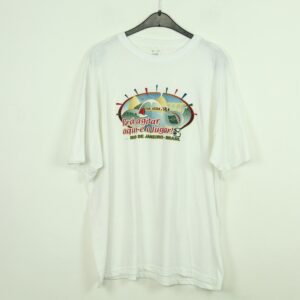 Vintage Brasilien Rio 90S Souvenir T-Shirt Mit Print, Größe Xl, Illustration, Weiß | Kk/21/11/176