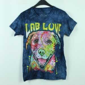 Vintage Dog Tie-Dye T-Shirt, Tie Dye, Size S, 90S Clothing, Batik, Lab Love, T-Shirt | Kk/20/03/303