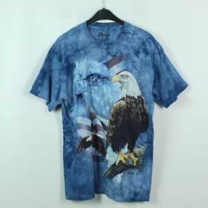 Vintage Eagle T-Shirt, Tie Dye, Size M, 90S Clothing, Batik, Stars & Stripes, Eagle Print, Usa, Dye T-Shirt | Kk/20/03/044
