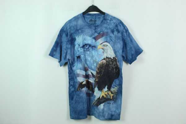 Vintage Eagle T-Shirt, Tie Dye, Size M, 90S Clothing, Batik, Stars & Stripes, Eagle Print, Usa, Dye T-Shirt | Kk/20/03/044
