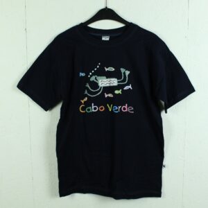 Vintage Kap Verde 90S T-Shirt Mit Print, Größe S, 90Er, Afrika, Illustration | Kk/21/04/289
