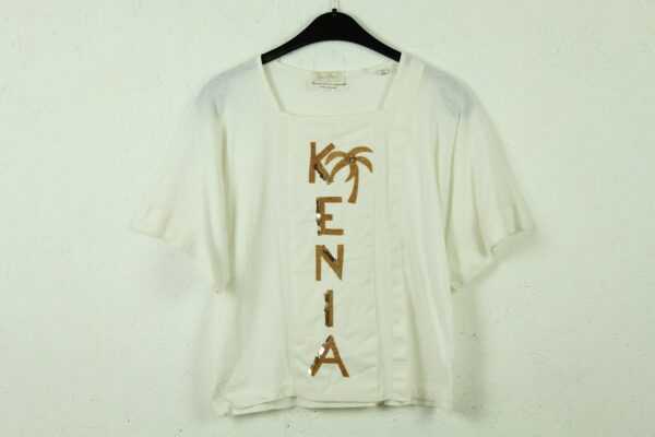 Vintage Kenia 90S T-Shirt Mit Print, Größe M, 90Er, Kenia, Illustration | Kk/21/06/193