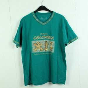 Vintage Kolumbien 90S T-Shirt Mit Print, Größe L, 90Er, Südamerika, Illustration | Kk/21/04/065
