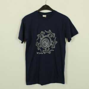 Vintage Lanzarote 90S Souvenir T-Shirt Mit Print, Größe S, Illustration, Blau | Kk/21/06/593
