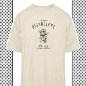 Vintage Oversize T-Shirt - Dissoziieren Engel Mit Pistole