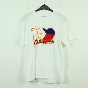 Vintage Philippinen 90S Souvenir T-Shirt Mit Print, Größe M, Illustration, Weiß | Kk/21/07/041