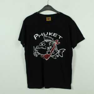 Vintage Phuket Thailand 90S Souvenir T-Shirt Mit Print, Größe M, Illustration, Schwarz | Kk/21/07/051