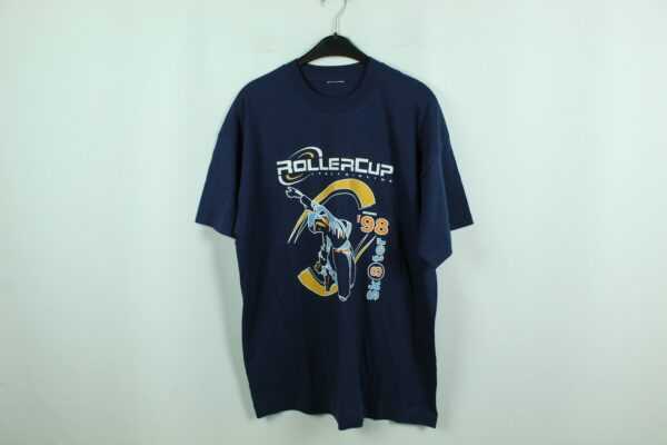 Vintage Rollerblading Skater 90S T-Shirt, Size Xl, Clothing, T-Shirt, Print, Roller Cup, 1998 | Kk/20/08/442