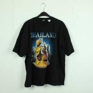 Vintage Thailand 90S T-Shirt Mit Print, Größe Xl, 90Er, Asien, Tempel, Illustration | Kk/21/04/035