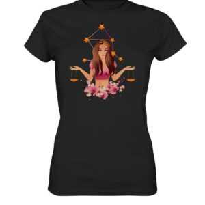 Waage Sternzeichen Sternbild Astrologie Tierkreiszeichen T Shirt T-Shirt Tshirt Damen Frauen Premium