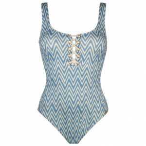 Watercult - Women's Seaside Vacay Swimsuit - Badeanzug Gr 38 - Cup: C;40 - Cup: C grau/blau