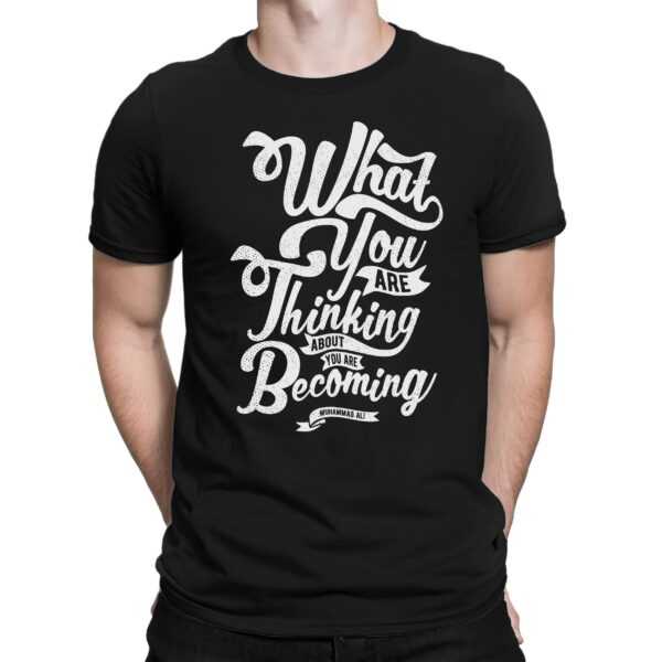 What You Are Thinking - Herren Fun T-Shirt Bedruckt Small Bis 4xl Papayana