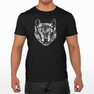 Wolf T-Shirt Mann Wildtier Natur Shirt Herren