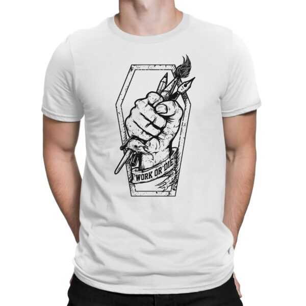 Work Or Die - Herren Fun T-Shirt Bedruckt Small Bis 4xl Papayana