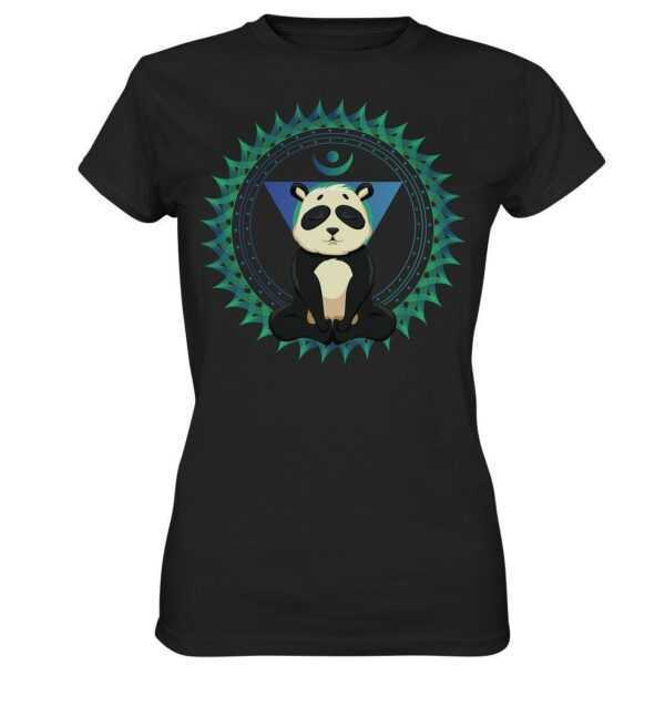 Yoga Panda Geschenk Meditation Yogi Chakra Chakren T-Shirt Tshirt T Shirt Damen Frauen Premium