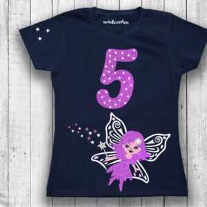 Zauberfee Geburtstagsshirt Mädchen Mit Glitzer, Alter & Namen | Fee T-Shirt Für Feenfans Glitzer Zaubern Sterne Fantasy