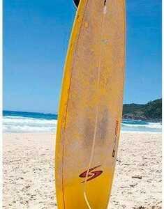 living walls Fototapete "Surfboard im Sand", glatt, (1 St), FSC®