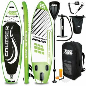 ® SUP Board 320cm Grün aufblasbar Stand Up Paddle Set Surfboard Paddling Premium - Re:sport
