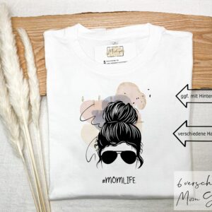 6 Mom Grafiken Z. Auswahl | Mama Mom T-Shirt Momlife Kinder Statementshirt Shirt Leopard Sonnenbrille Wimpern Muttertagsgeschenk