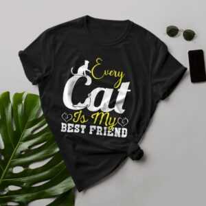 Beste Freundin T-Shirt, Lustige Katze Niedlich Shirt, Katzenliebhaber Geschenk Für Freunde, Vektor Grafik