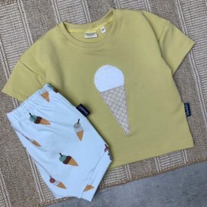 Eiswaffel T-Shirt, Oversized Shirt Eis, Handmade Sommer Tshirt Für Kinder Und Babys, Eisshirt