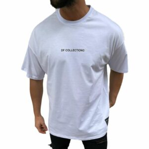 Herren T-Shirt Oversize Shirt ' DF COLLECTION' Long-Shirt Tee Sommer Shirt Modern Mode Fashion für Herren L Weiß