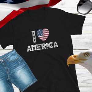 Ich Liebe Amerika - Usa T-Shirt Mit United States Of America Sterne Und Streifen. Vintage Shirt Spruch