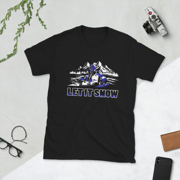 Let It Snow Tshirt. Snowmobile T-Shirt Design T-Shirt. Dieses Schneemobil Im Vintage-stil Ist Eine Tolle Geschenkidee Für Schneemobilfahrer