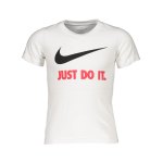 Nike Swoosh JDI T-Shirt Kids Weiss Rot F255